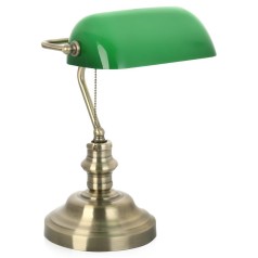 Настольная лампа зеленая ARTELAMP A2492LT-1AB BANKER