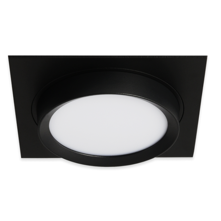 Светильник GX53 ART INFINITY чёрный, встраиваемый, 110*110*50 мм.