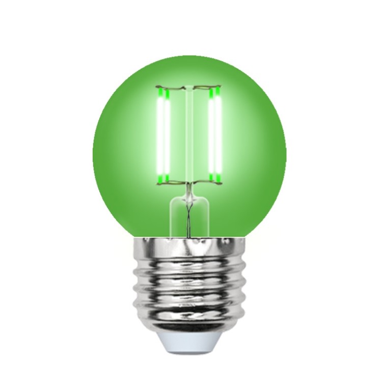 Лампочка светодиодная  LED-G45-5W/GREEN/E27 GLA02GR картон